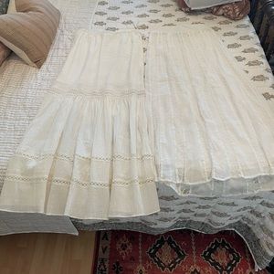 Set of two older white maxi skirts